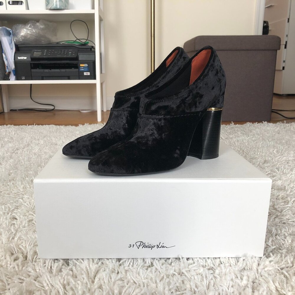 3.1 Phillip Lim Booties, Black Velvet